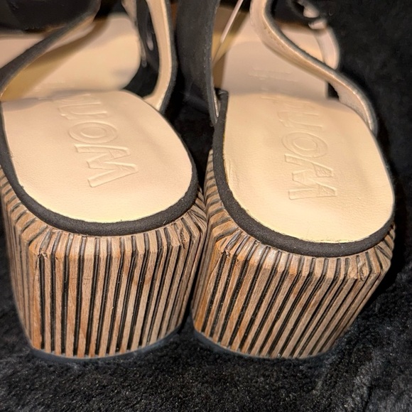 Wonders Black Suede Mules with Crisscross Straps - Picture 8 of 13